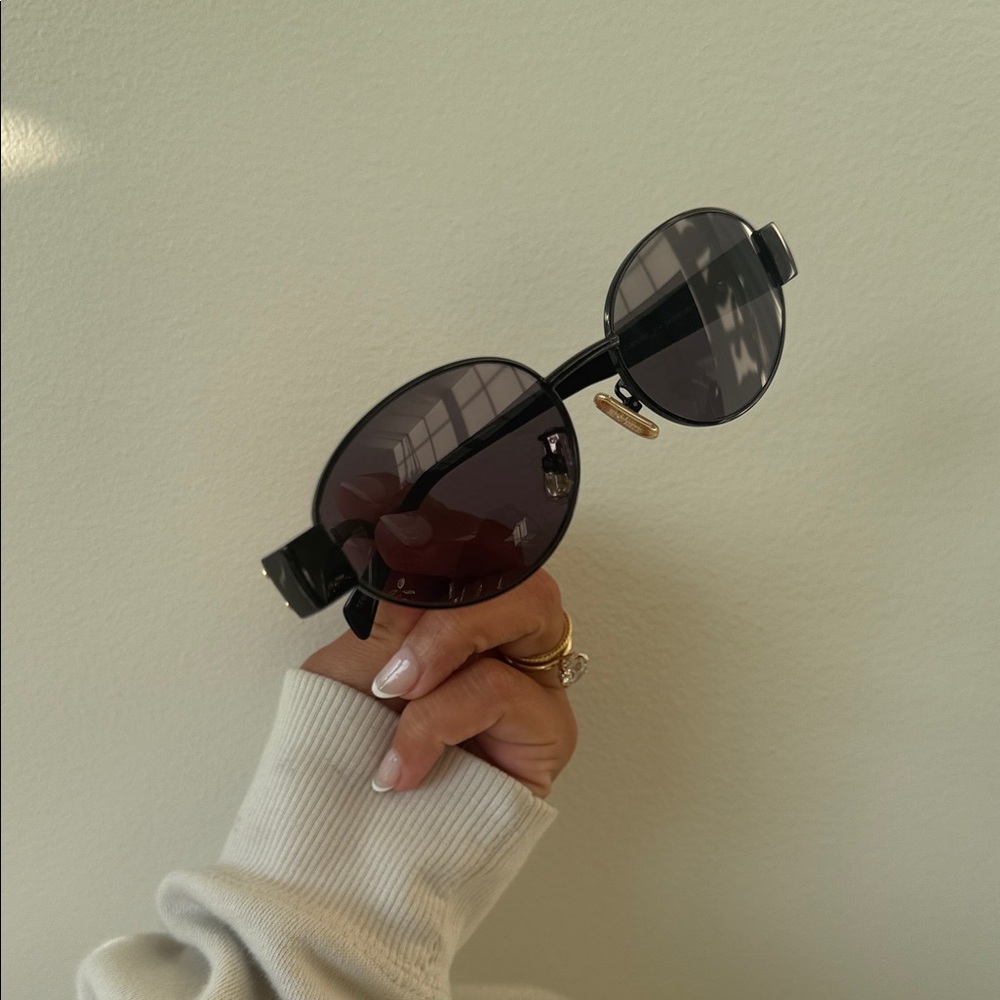 Black Celine Sunglasses with Gold Accent